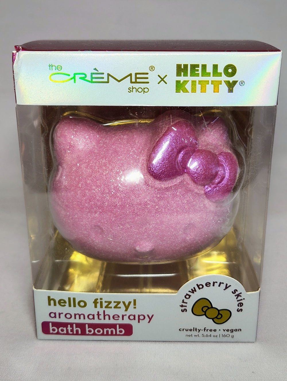 The Creme Shop X Hello Kitty Strawberry Skies Pink Fizzy Bath Bomb Aromatherapy